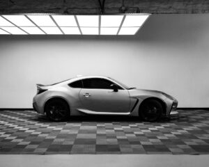 Toyota GR86 Grey in the warehouse